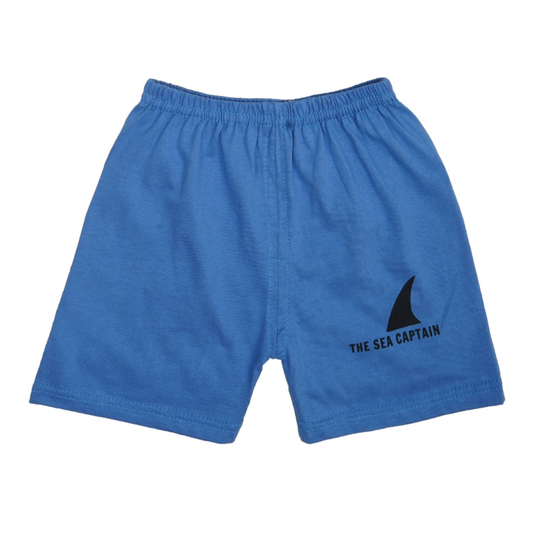 Boys & Girls Cotton Kids Half T-shirt Pant Clothing set/Night Dress (White,Blue)-BD203
