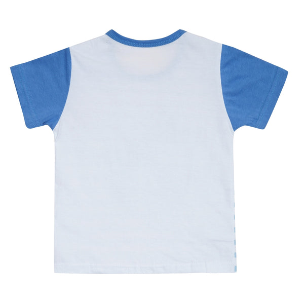 Boys & Girls Cotton Kids Half T-shirt Pant Clothing set/Night Dress (White,Blue)-BD203