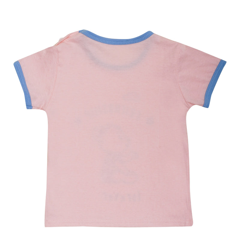 Boys & Girls Cotton Kids Half T-shirt Pant Clothing set/Night Dress (Baby Pink)-BD206