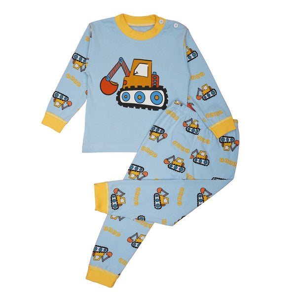 Boys & Girls Cotton Kids Half T-shirt Pant Clothing set/Night Dress (Light Blue)-BD212