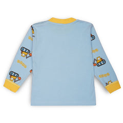 Boys & Girls Cotton Kids Half T-shirt Pant Clothing set/Night Dress (Light Blue)-BD212