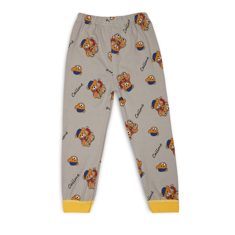 Boys & Girls Cotton Kids Half T-shirt Pant Clothing set/Night Dress (Grey)-BD215