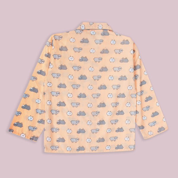 Boys Animal Print Cotton Nightwear/Night Suit