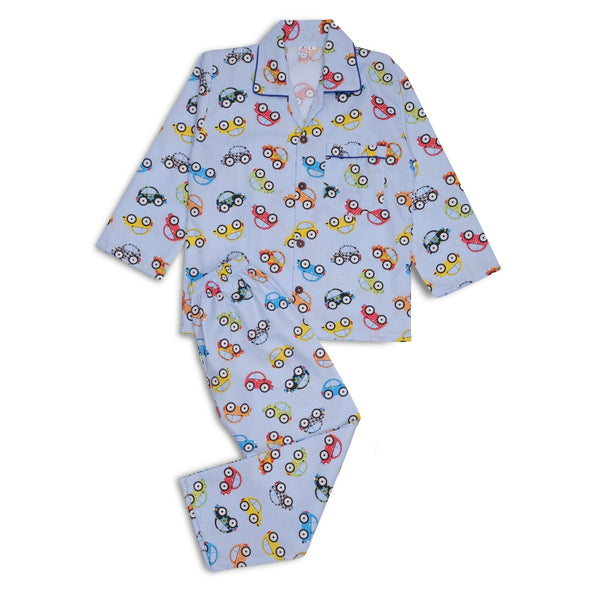 Baby Boys Cotton Top and Pyjama Combo Set Baby Dress/Night Suit (Light Blue)-BD298