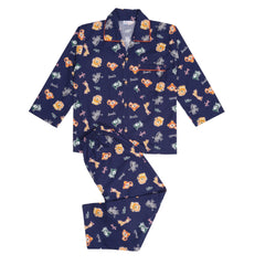Baby Boys Cotton Top and Pyjama Combo Set Baby Dress/Night Suit (Navy,Blue)-BD316
