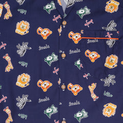 Baby Boys Cotton Top and Pyjama Combo Set Baby Dress/Night Suit (Navy,Blue)-BD316