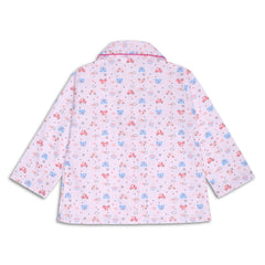 Baby Girls Cotton Top and Pyjama Combo Set Baby Dress/Night Suit (Baby Pink)-BD322