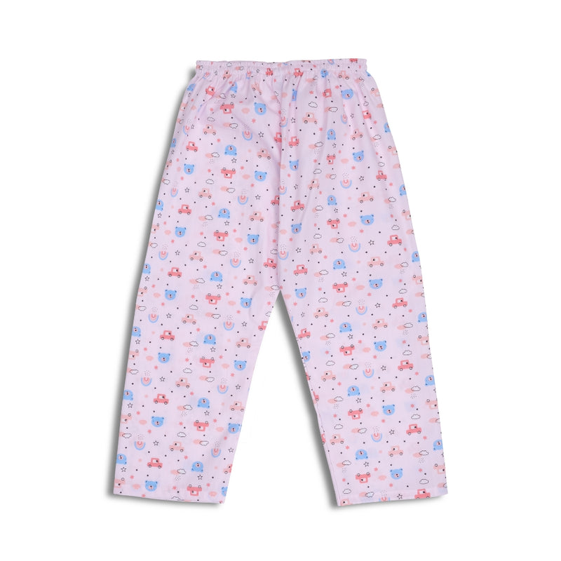 Baby Girls Cotton Top and Pyjama Combo Set Baby Dress/Night Suit (Baby Pink)-BD322