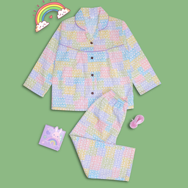 Baby Girls Cotton Top and Pyjama Combo Set Baby Dress/Night Suit (Multicolor)-BD328