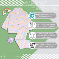 Baby Girls Cotton Top and Pyjama Combo Set Baby Dress/Night Suit (Multicolor)-BD334