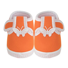 Neska Moda 6 To 12 Months Baby Boys & Girls Cotton Butterfly Velcro Booties