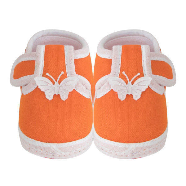 Neska Moda 6 To 12 Months Baby Boys & Girls Cotton Butterfly Velcro Booties