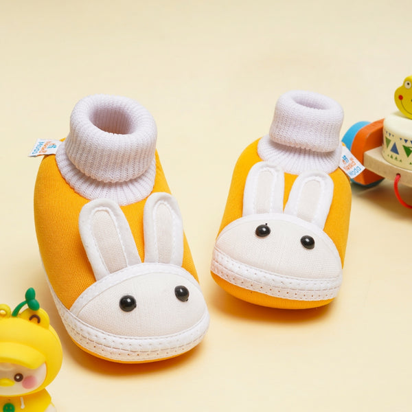 6 To 12 Months Baby Boys & Baby Girls Cute Soft Cotton Pre-Walker Rabbit Face Booties