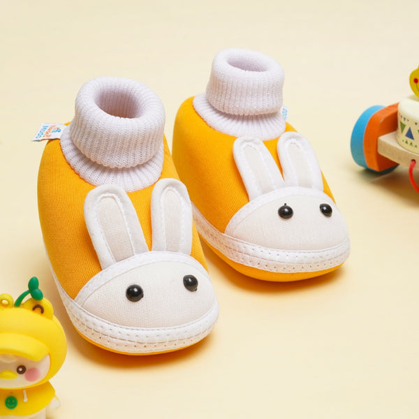 6 To 12 Months Baby Boys & Baby Girls Cute Soft Cotton Pre-Walker Rabbit Face Booties