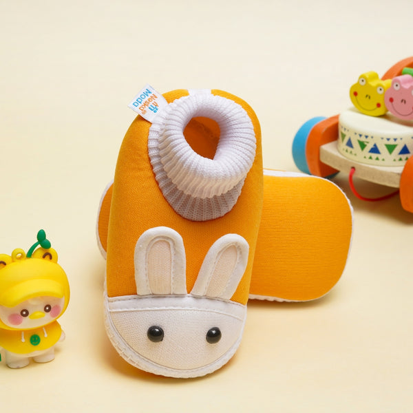 6 To 12 Months Baby Boys & Baby Girls Cute Soft Cotton Pre-Walker Rabbit Face Booties