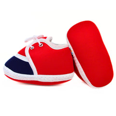 6 To 12 Months Baby Boys & Girls Soft Cotton Pre-Walker Lace Plain Booties (Red,Black)-BT2306