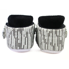 Baby Unisex Cotton Velcro Booties (Silver)-BT2523