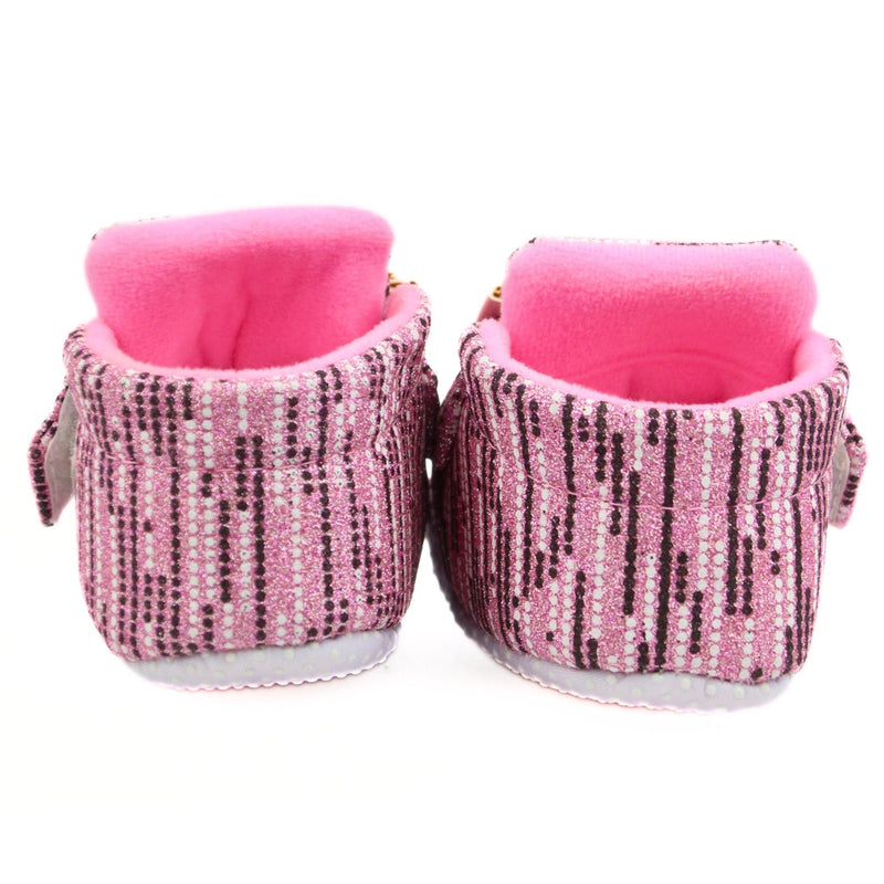 Baby Unisex Cotton Velcro Booties (Pink)-BT2524