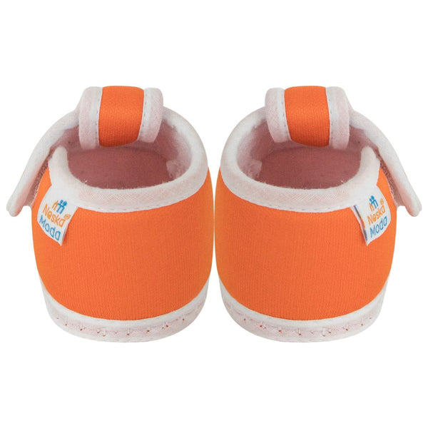 Neska Moda 6 To 12 Months Baby Boys & Girls Cotton Butterfly Velcro Booties