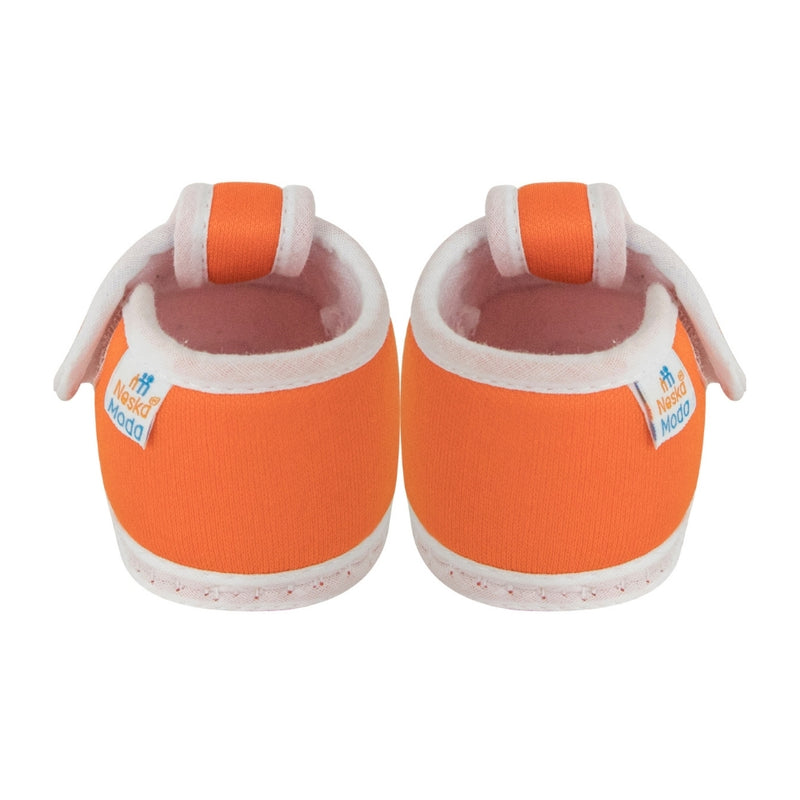 Neska Moda 6 To 12 Months Baby Boys & Girls Cotton Butterfly Velcro Booties