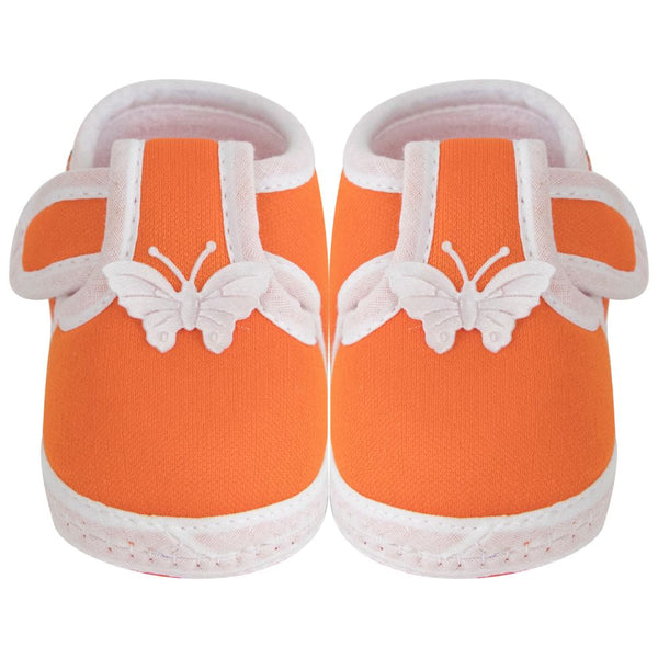 Neska Moda 6 To 12 Months Baby Boys & Girls Cotton Butterfly Velcro Booties