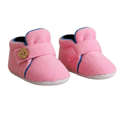 Baby Unisex Velvet Pink,Blue Velcro Shoe-BT3000