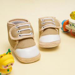 6 To 12 Months Baby Boys & Baby Girls Cotton Velcro Shoes/ Booties