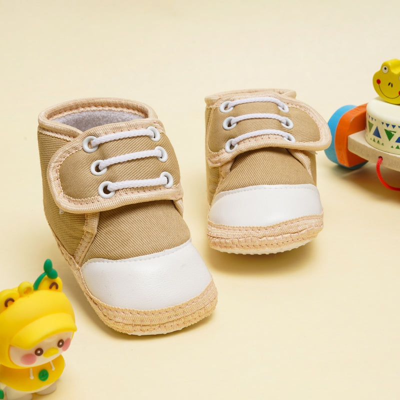 6 To 12 Months Baby Boys & Baby Girls Cotton Velcro Shoes/ Booties
