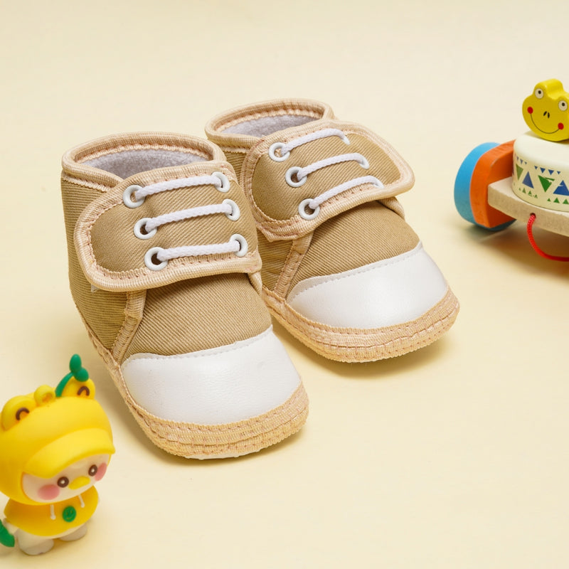 6 To 12 Months Baby Boys & Baby Girls Cotton Velcro Shoes/ Booties