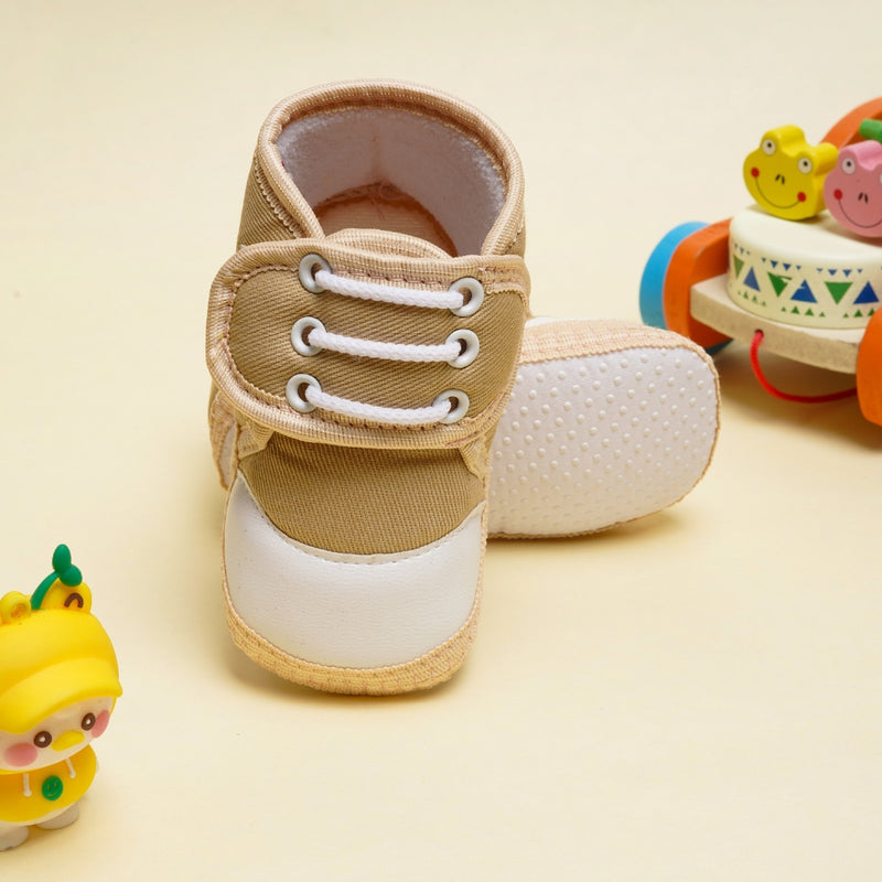 6 To 12 Months Baby Boys & Baby Girls Cotton Velcro Shoes/ Booties