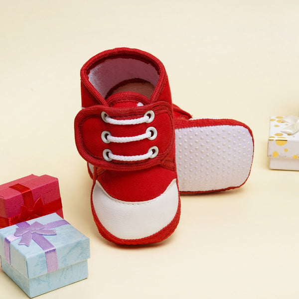 6 To 12 Months Baby Boys & Baby Girls Cotton Velcro Shoes/ Booties