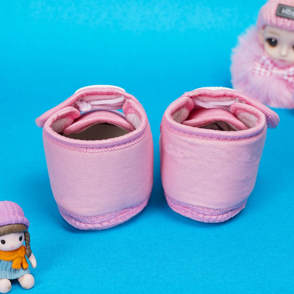 6 To 12 Months Baby Boys & Baby Girls Cotton Velcro Shoes/ Booties