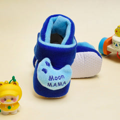 Baby Boys & Girls 6 To 12 Months Moon Mama Skin Friendly Velvet Velcro Booties
