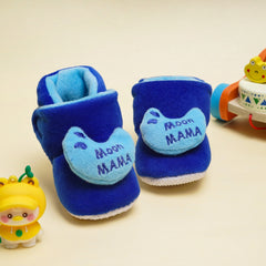 Baby Boys & Girls 6 To 12 Months Moon Mama Skin Friendly Velvet Velcro Booties
