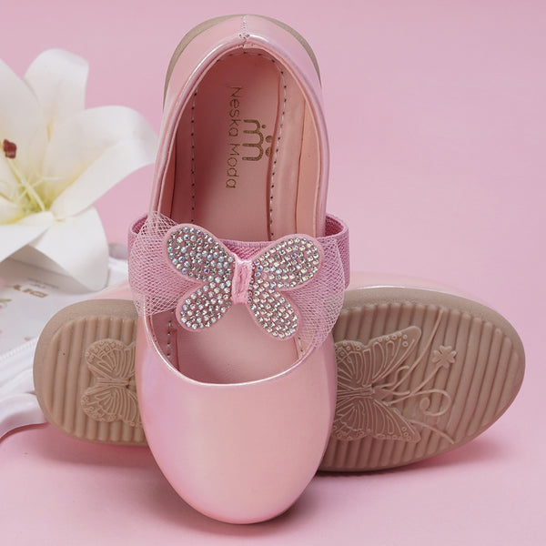 Neska Moda Synthetic Leather Ballerinas for Girls (Pink)