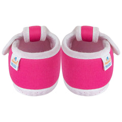 Neska Moda 6 To 12 Months Baby Boys & Girls Cotton Butterfly Velcro Booties