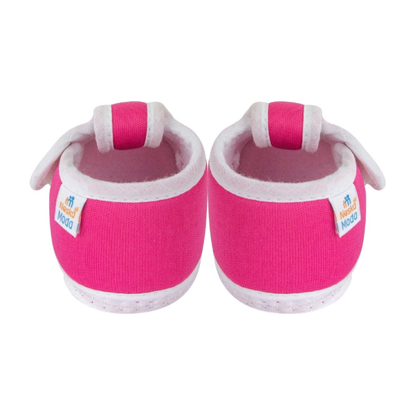 Neska Moda 6 To 12 Months Baby Boys & Girls Cotton Butterfly Velcro Booties