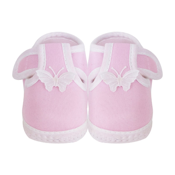 Neska Moda 6 To 12 Months Baby Boys & Girls Cotton Butterfly Velcro Booties