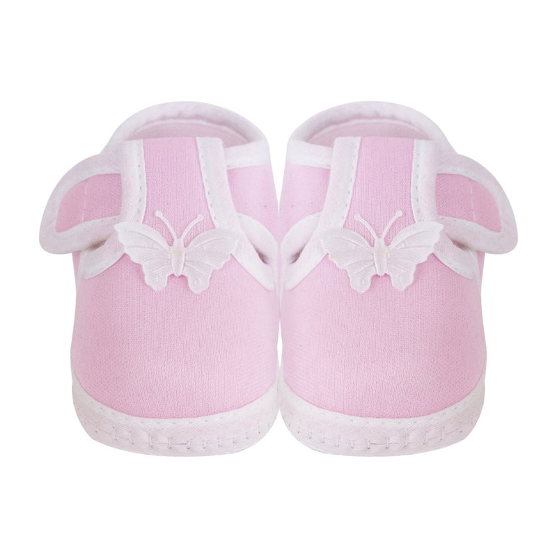 Neska Moda 6 To 12 Months Baby Boys & Girls Cotton Butterfly Velcro Booties