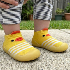 Baby Unisex Anti-Skid Silicon Sole Grip Bumper Socks Booties (Yellow)-BT4162