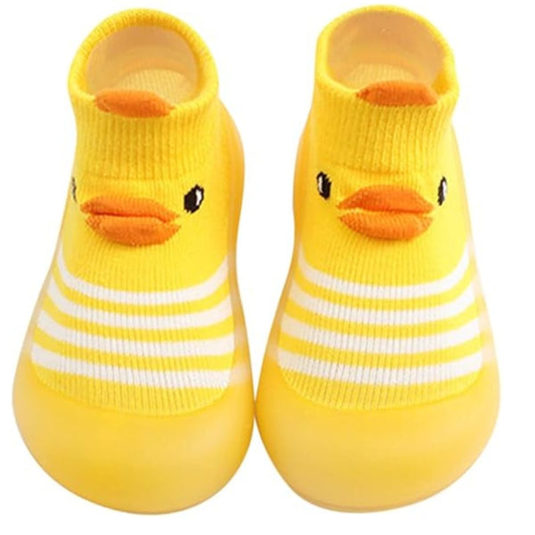 Baby Unisex Anti-Skid Silicon Sole Grip Bumper Socks Booties (Yellow)-BT4163