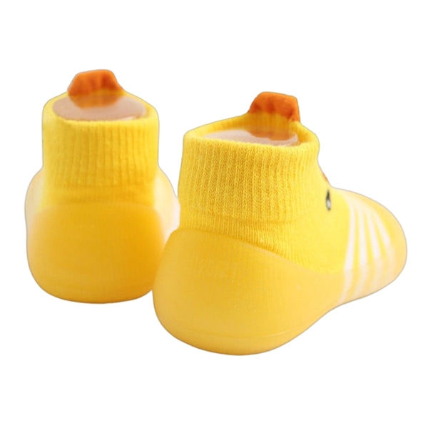 Baby Unisex Anti-Skid Silicon Sole Grip Bumper Socks Booties (Yellow)-BT4163
