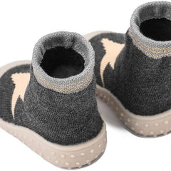 Baby Unisex Anti-Skid Silicon Sole Grip Bumper Socks Booties (Grey)-BT4185