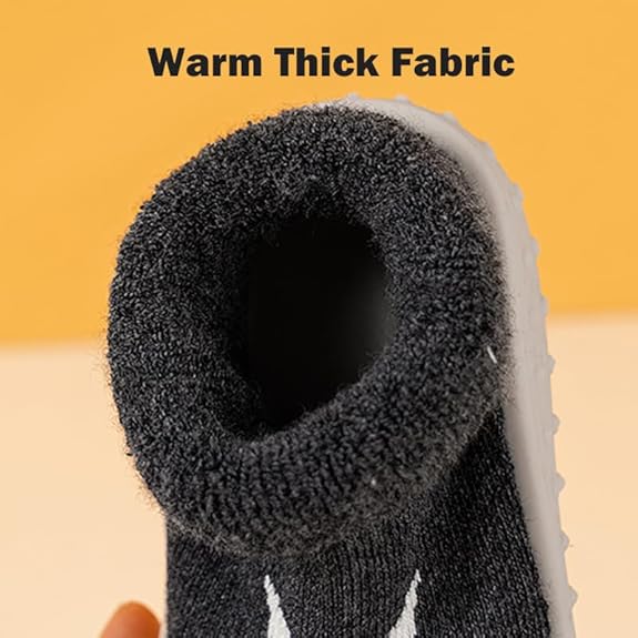 Baby Unisex Anti-Skid Silicon Sole Grip Bumper Socks Booties (Grey)-BT4185