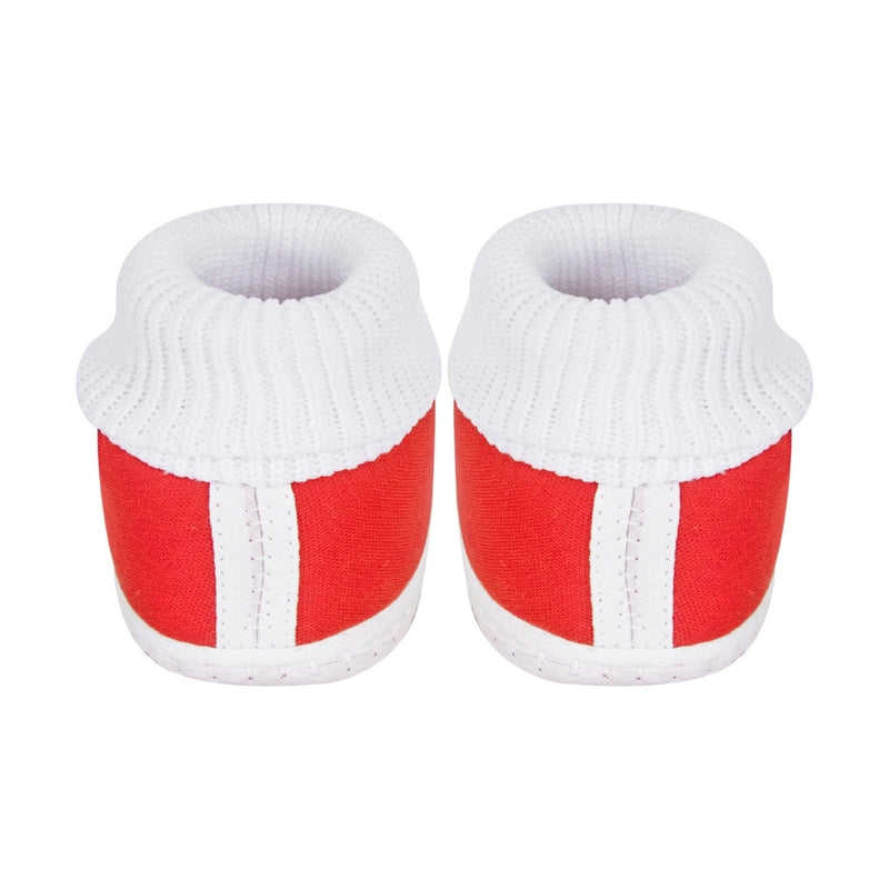 6 To 12 Months Baby Girls & Baby Boys Soft Cotton Cute Butterfly Frill Booties (Red)-BT41