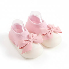 Baby Unisex Anti-Skid Silicon Sole Grip Bumper Socks Booties (Pink)-BT4254