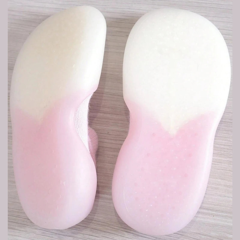 Baby Unisex Anti-Skid Silicon Sole Grip Bumper Socks Booties (Pink)-BT4255