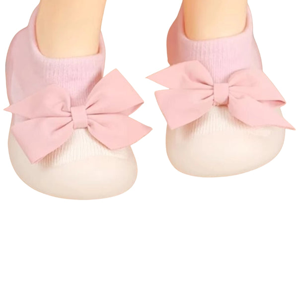 Baby Unisex Anti-Skid Silicon Sole Grip Bumper Socks Booties (Pink)-BT4255