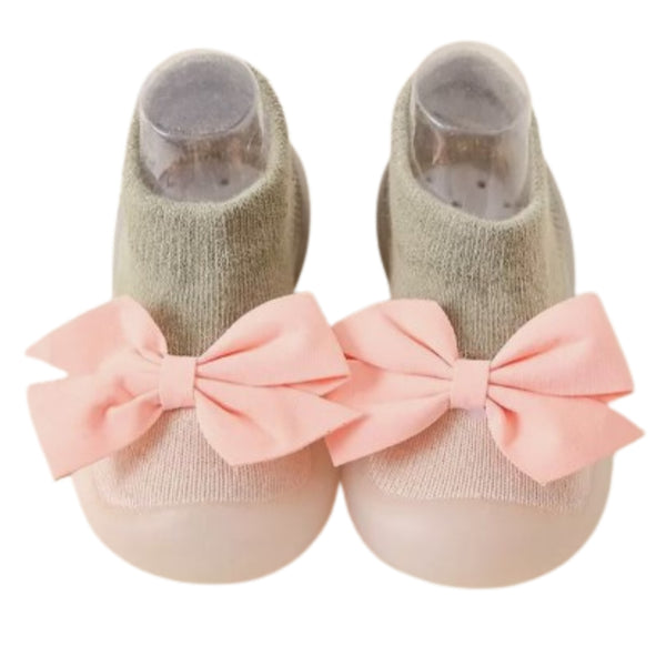 Baby Unisex Anti-Skid Silicon Sole Grip Bumper Socks Booties (Green)-BT4259