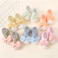Baby Unisex Anti-Skid Silicon Sole Grip Bumper Socks Booties (Green)-BT4259